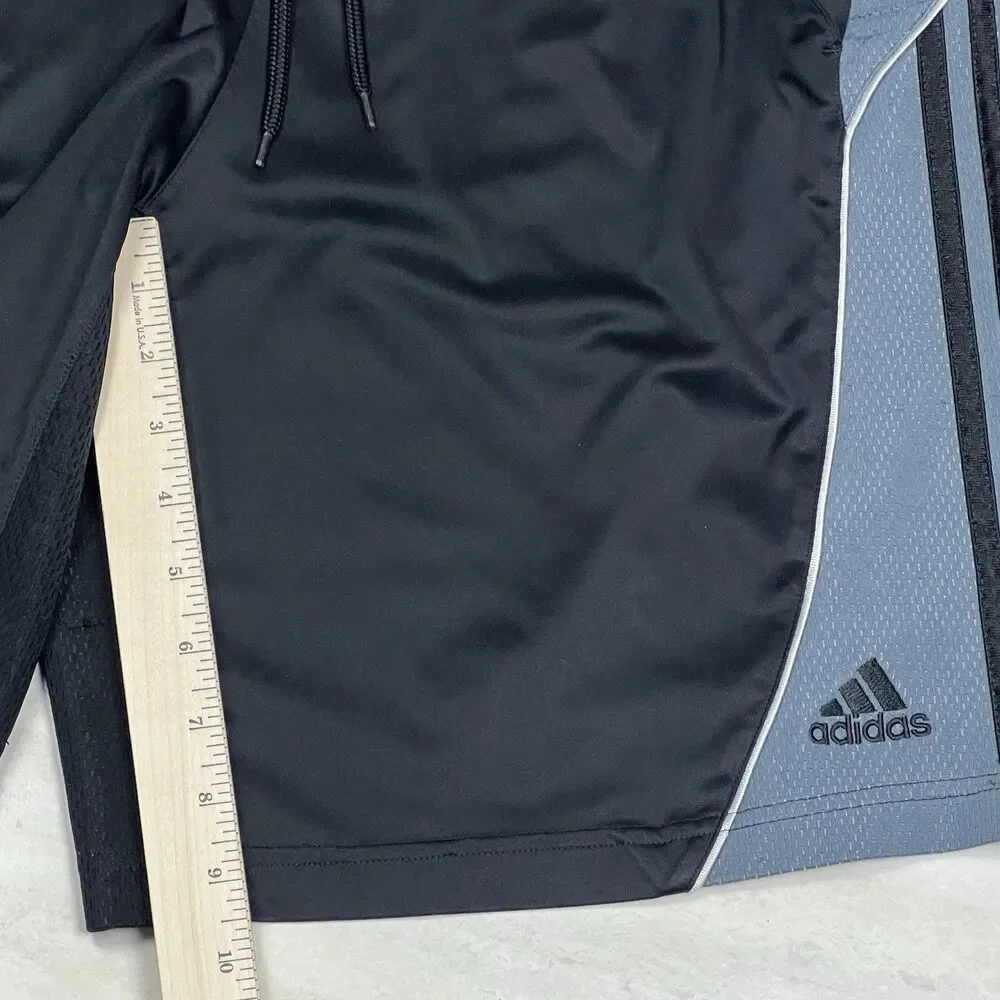 Adidas Shorts Mens M Black Gray Mesh Basketball Gym Performance Athletic